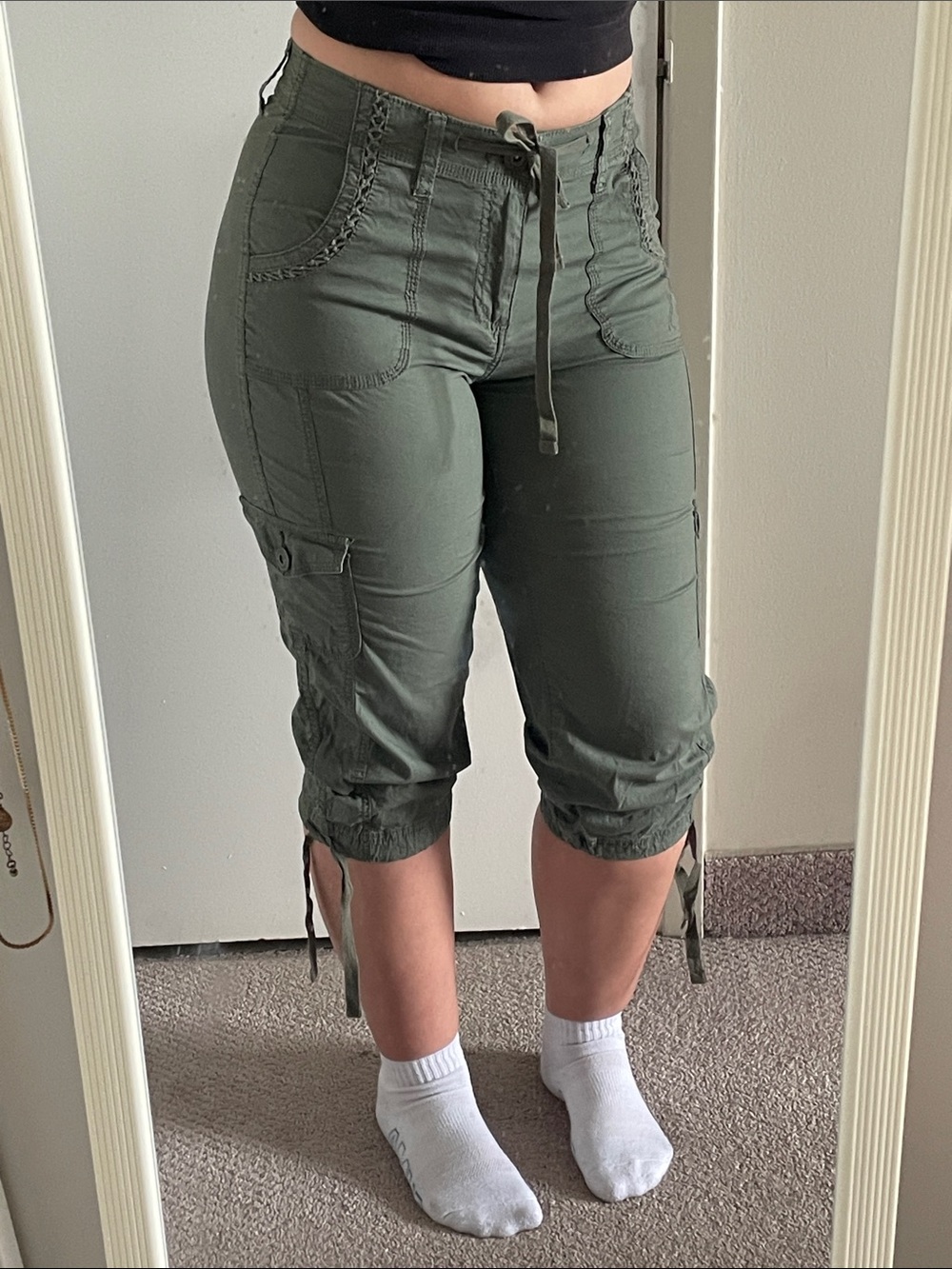 St. John's Bay Olive Green Cargo Capris